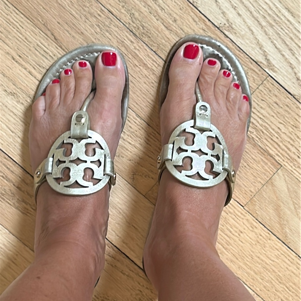 Tory Burch gold sandals